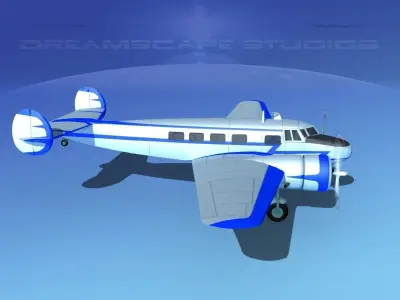 Lockheed L10 Electra Private 1 3D model