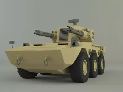 anti aircraft tank 3D model