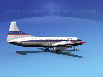 Convair CV-340 Convair Liner 3D model