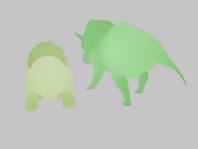 Triceratops Indirect Lighting 3D model