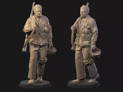 USA marine ww2 3D print model