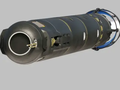 SciFi Missile Torpedo Set 3D model