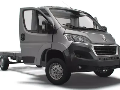 Peugeot Boxer Chassis Truck SCab 4035WB HQInterior 2023 3D model