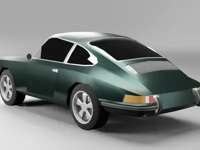 Porsche 911 1969 low poly Free low-poly 3D model