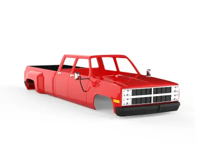 1984 Chevy c30 4 door long bed Dulley 3D print model
