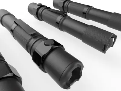 Flashlight M4 Low-poly 3D model