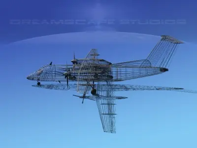 Dehaviland DHC-8 100 Air Utah 3D model
