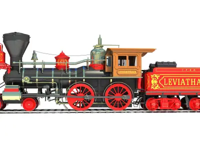 Steam Locomotive 3D model