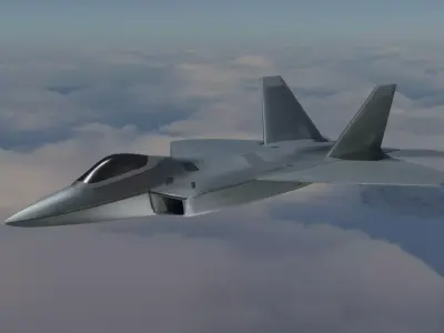 F22 5TH GEN FIGHTER JET 3D model