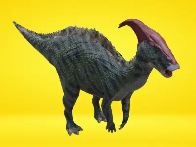 Parasourolophus Dinosaur Low-poly 3D model