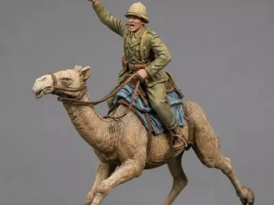 African Officer on Camel  STL File 3D print model