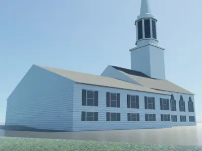 New England Style Church 3D model