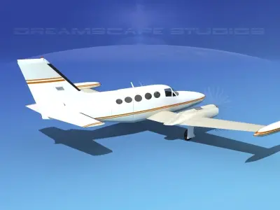 Cessna 414 Chancellor V03 3D model