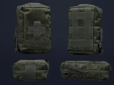 TECHNIKOM Medical Pouch Low-poly 3D model