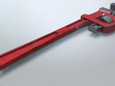 Pipe Wrench 3D model 3