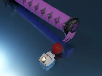 Flower Katana  - Game Ready Low-poly 3D model