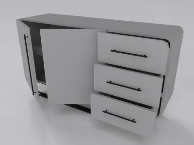 Cabinet nordic Free 3D model