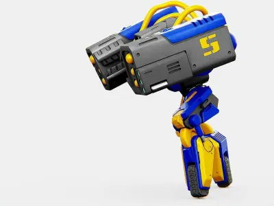 MILITARY BOT B-450 Rigged for Unreal Engine - Unity - MIXAMO 3D model