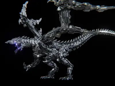 Dragon Robot Low-poly 3D model