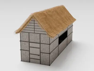Slavic Houses Collection Low-poly 3D model