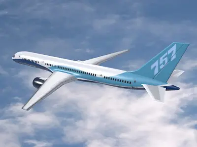 Boeing 757-200 commercial aircraft 3D model