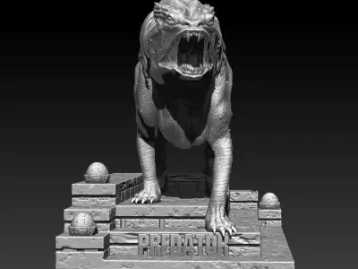Predator Dog File STL OBJ for 3D Printing FDM-FFF DLP-SLA-SLS 3D print model