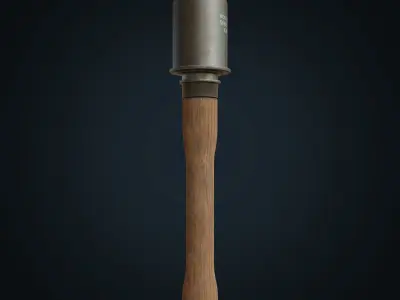 M24 Grenade WW2 Low-poly 3D model