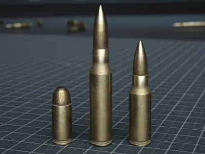 Bullets x3 3D model