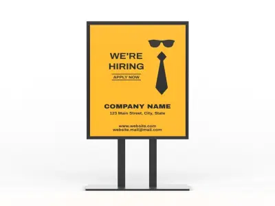 Billboard tall metal shelf 3D model