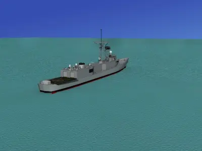 FFG 06 Adelaide Class Frigate HMAS Newcastle 3D model