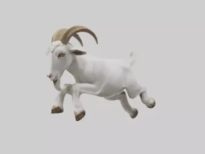Goat Hopping Model Low-poly 3D model
