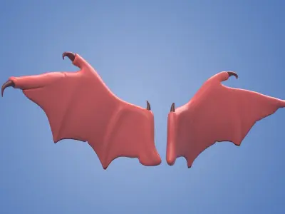 wings animal bird wing feather 3D model