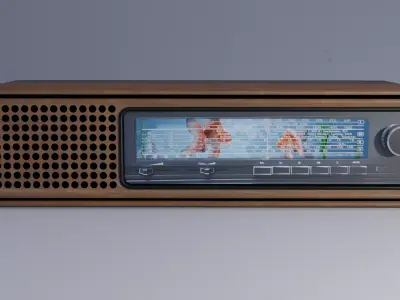 Vintage Fishtank Radio Free 3D model