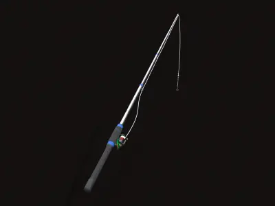 Fishing Rod V09 Low-poly 3D model