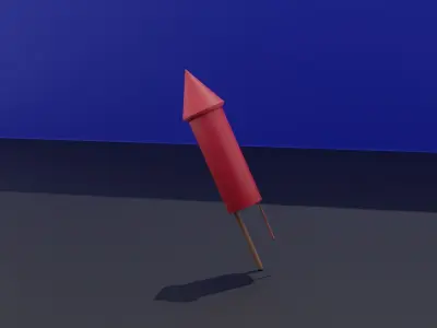 Firework rocket Free 3D model