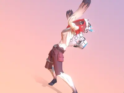 Hollow Cyborg Expirmental Monster SLAM fbx png 3D model