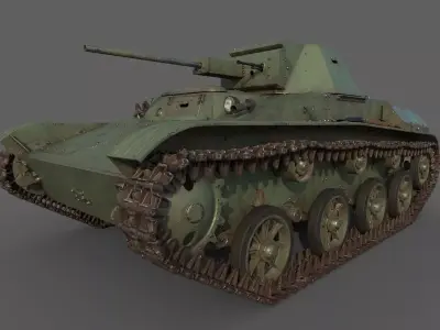Soviet light tank T-60 3D model