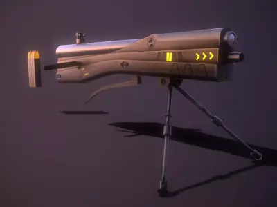 Sci-fi Sniper  Low-poly 3D model