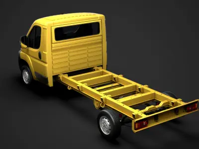 Peugeot Manager Chassis Truck Single Cab 4035WB 2014 3D model
