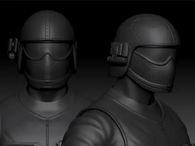 High Poly Soldier uniform 3D model