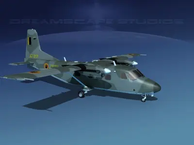 Harbin Y-12 II Zambia Air Force 3D model