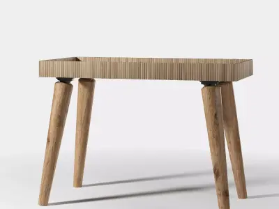 Riva Rattan Coffee Table 3D model