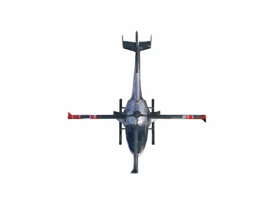 3d Model Helicopter Sunset Flight Collection  3D model