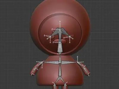  Duck Chick character for game animation Low-poly 3D model