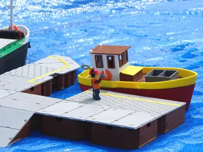 Small fishing boat by Printed-Toys Free 3D print model