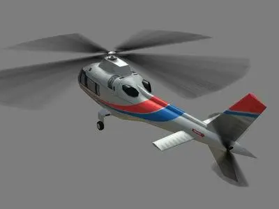 Agusta Helicopter V1 Low-poly 3D model