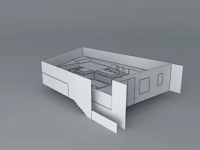 A contemporary garden design  Free 3D model