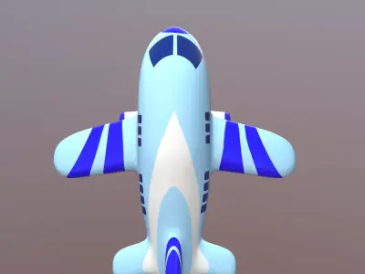 Cartoon airplane  3D model