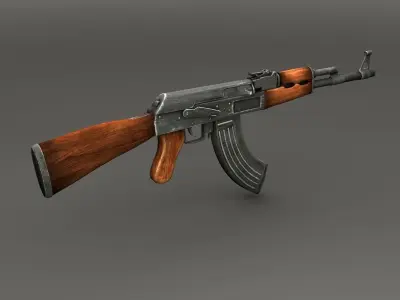 AK-47 ak - rifle 3D model 8