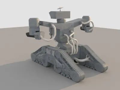 Sci-fi Terminator Hunter Killer Tank 3D model